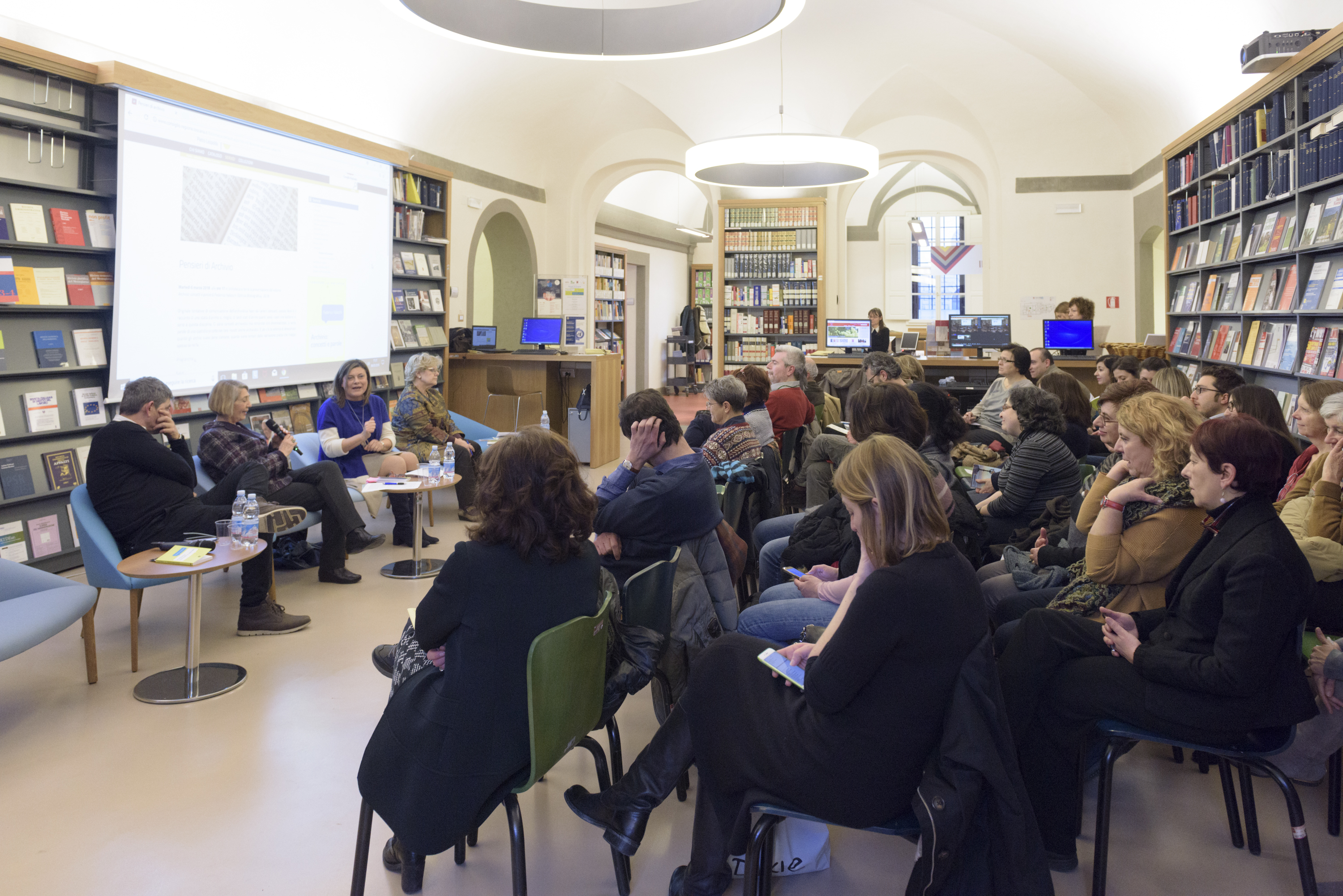 Da sinistra Federico Valacchi, Carla Zarrilli, Francesca Capetta e Diana Toccafondi