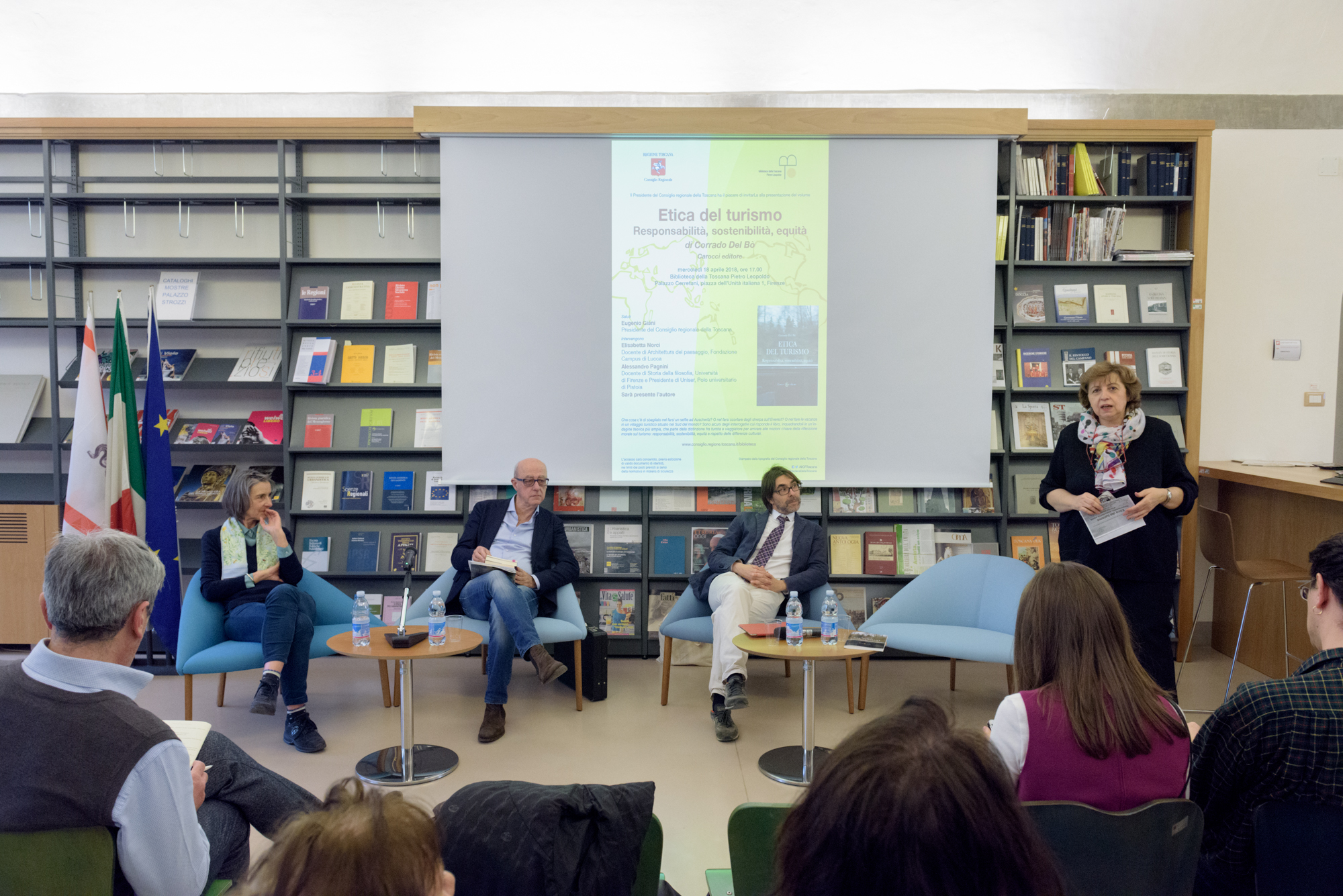 Da sinistra Elisabetta Norci, Alessandro Pagnini, Corrado Del Bò e Chiaretta Silla