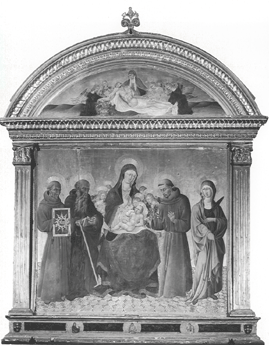 Pienza Cattedrale, Giovanni di Paolo, Madonna fra Santi