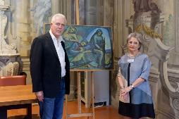 Immagine - Pittura: ‘La veglia del partigiano’ di Giorgio Maddoli entra nella collezione del Consiglio