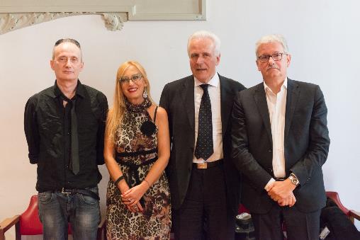 Immagine - Da sinistra: Marco Giacomini, Donatella Alamprese, Eugenio Giani, Lorenzo Becattini