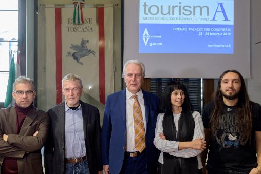 Immagine - Un momento della conferenza stampa di "TourismA" a palazzo del Pegaso