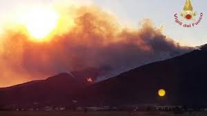 Immagine - Incendio sul Monte Serra