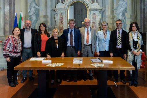 Immagine - Un momento della conferenza stampa a palazzo del Pegaso