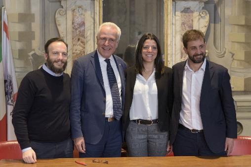 Immagine - Da sinistra: Gabriele Alberti, Eugenio Giani, Federica Palanghi, Nicola Ciolini