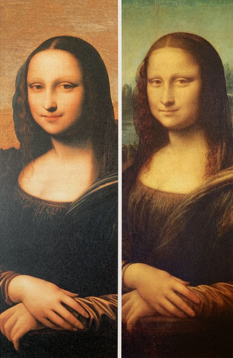 La giovane Monna Lisa e la Monna Lisa al museo del Louvre