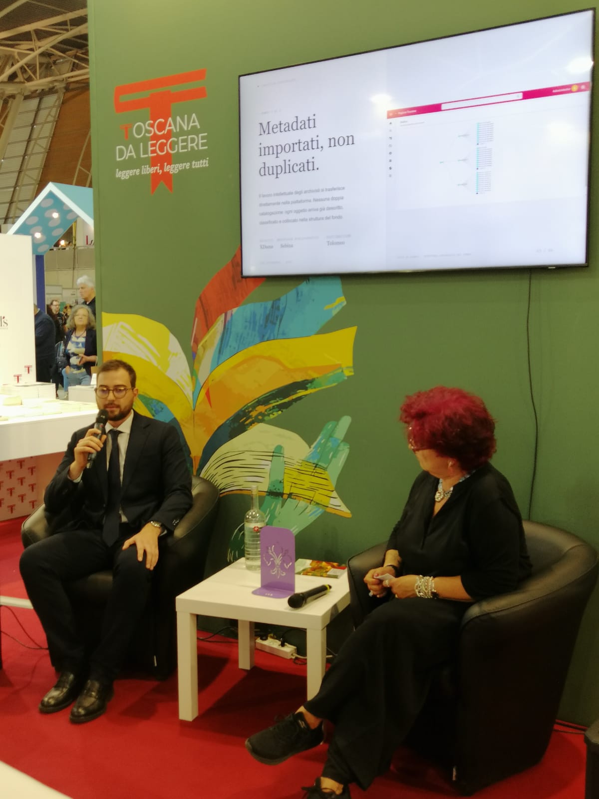 Da sinistra Jacopo Tornadio e Cecilia De Stefano d’Ogliastro, ditta CSA