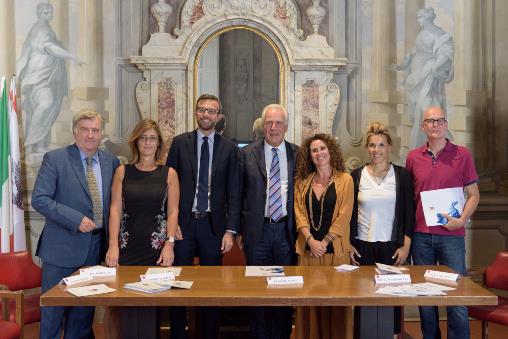 Immagine - Un momento della conferenza stampa a palazzo del Pegaso