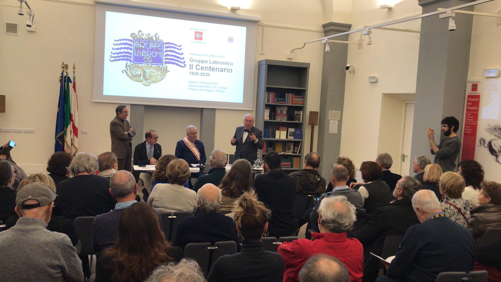 Il presidente del Consiglio regionale inaugura la mostra dedicata al centenario del gruppo Labronico