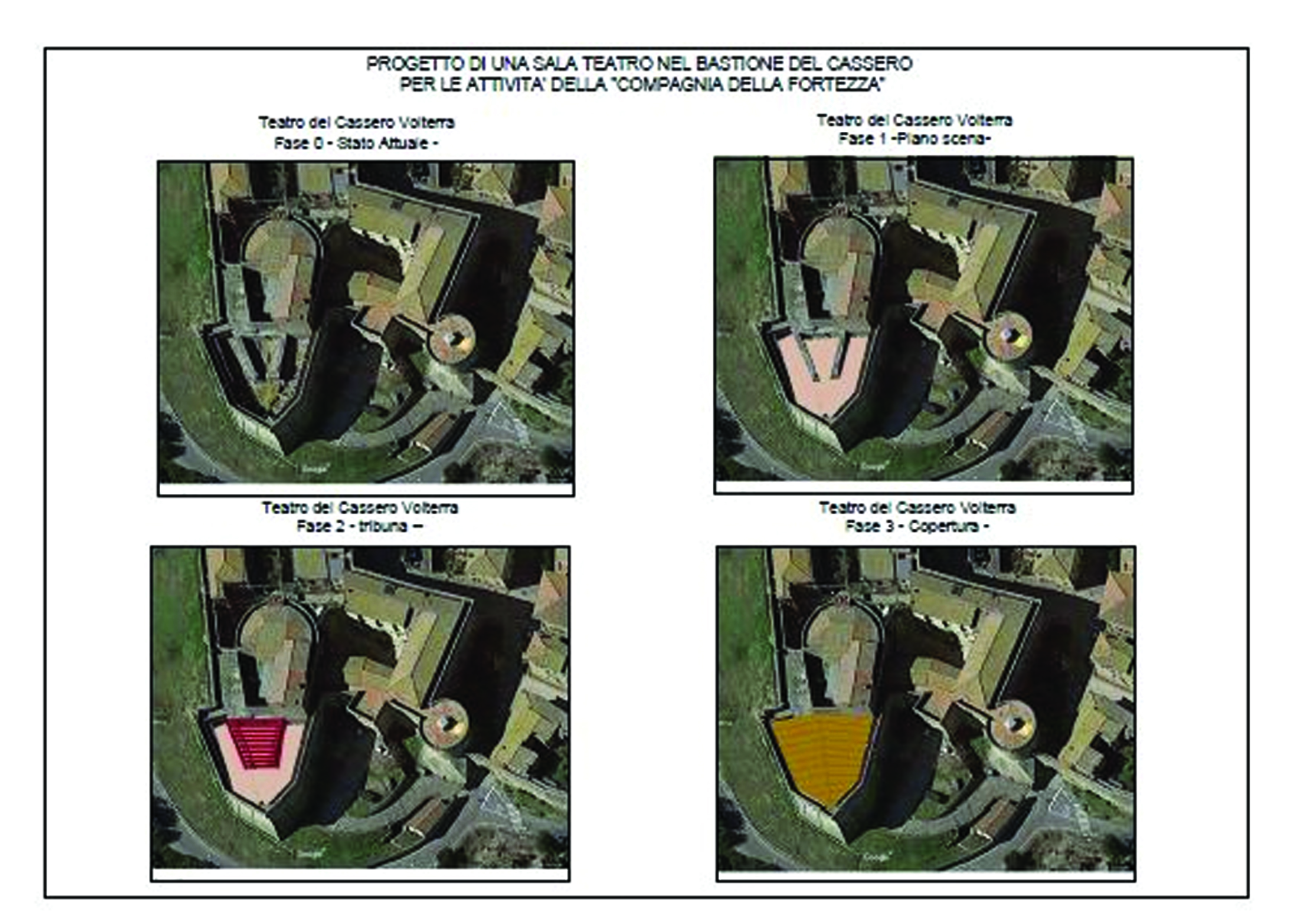 Progetto di una sala nel Bastione del Cassero